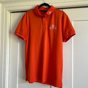 J. Lindeberg Men's Orange Polo Shirt